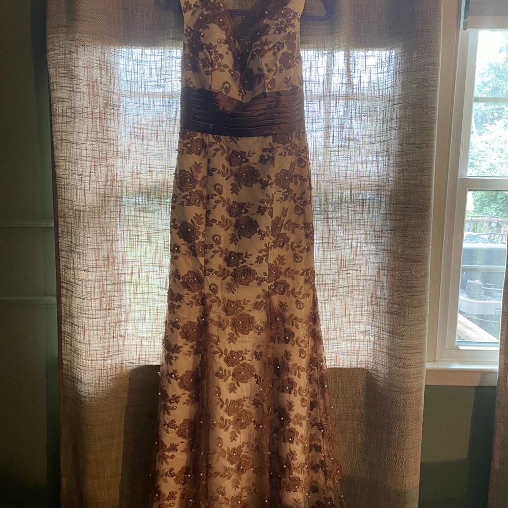 Floral Embroidered Gown